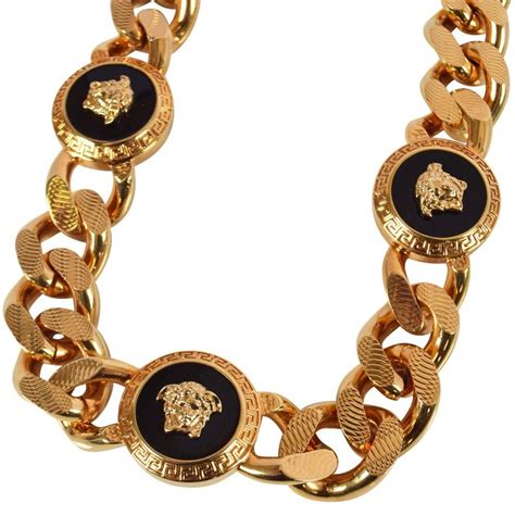 versace gold necklace men